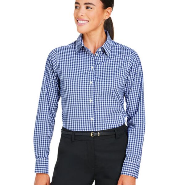 CrownLux Performance® Ladies' Gingham Shirt Thumbnail